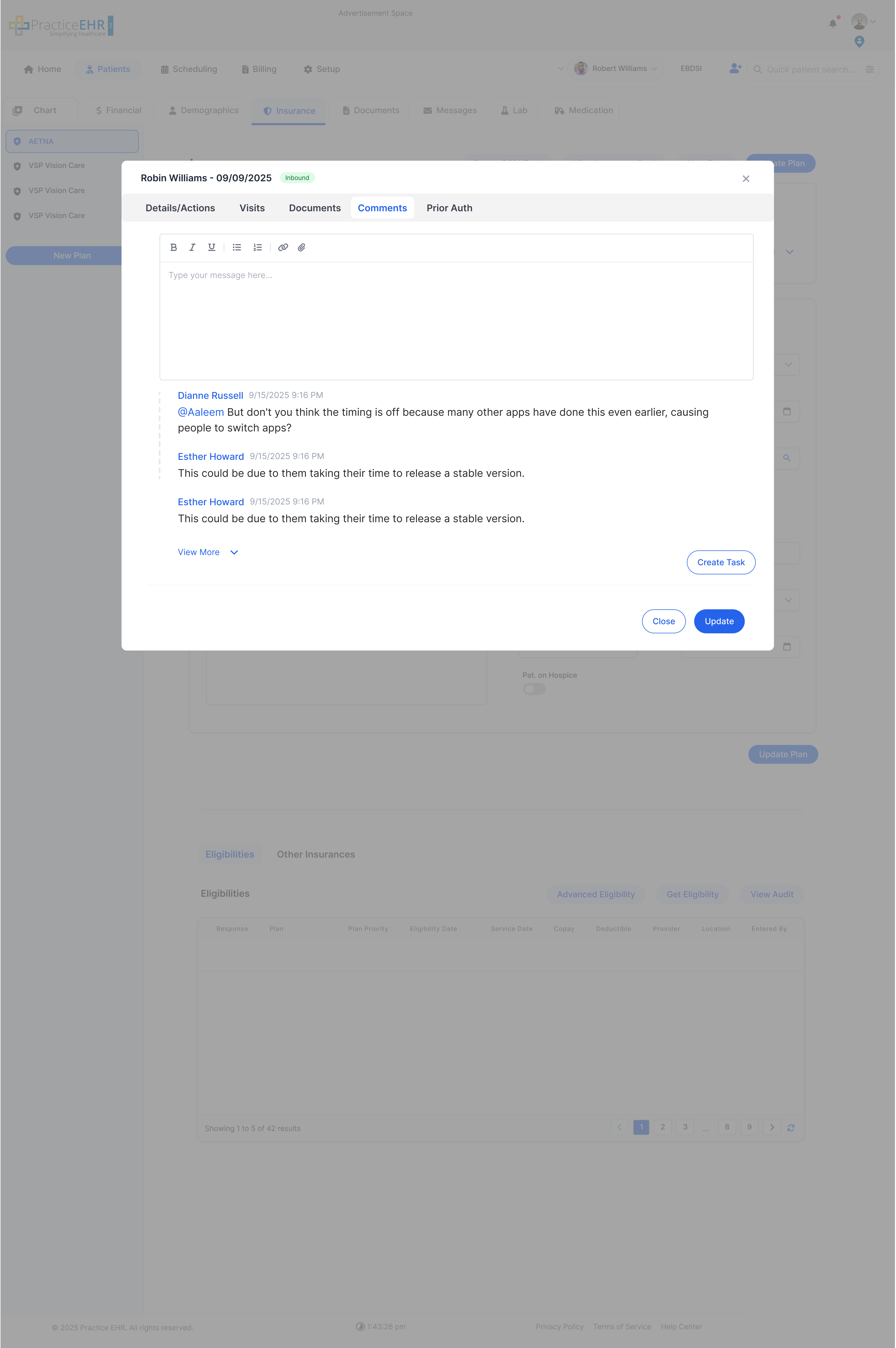 Update Referral - Comments